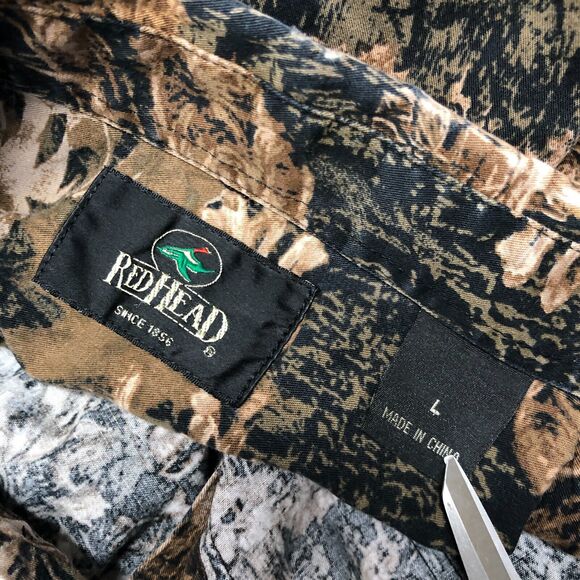 Red Head Men Long Sleeve Camo Camouflage Button Shirt Top Size Large B324 -5 - Picture 6 of 14